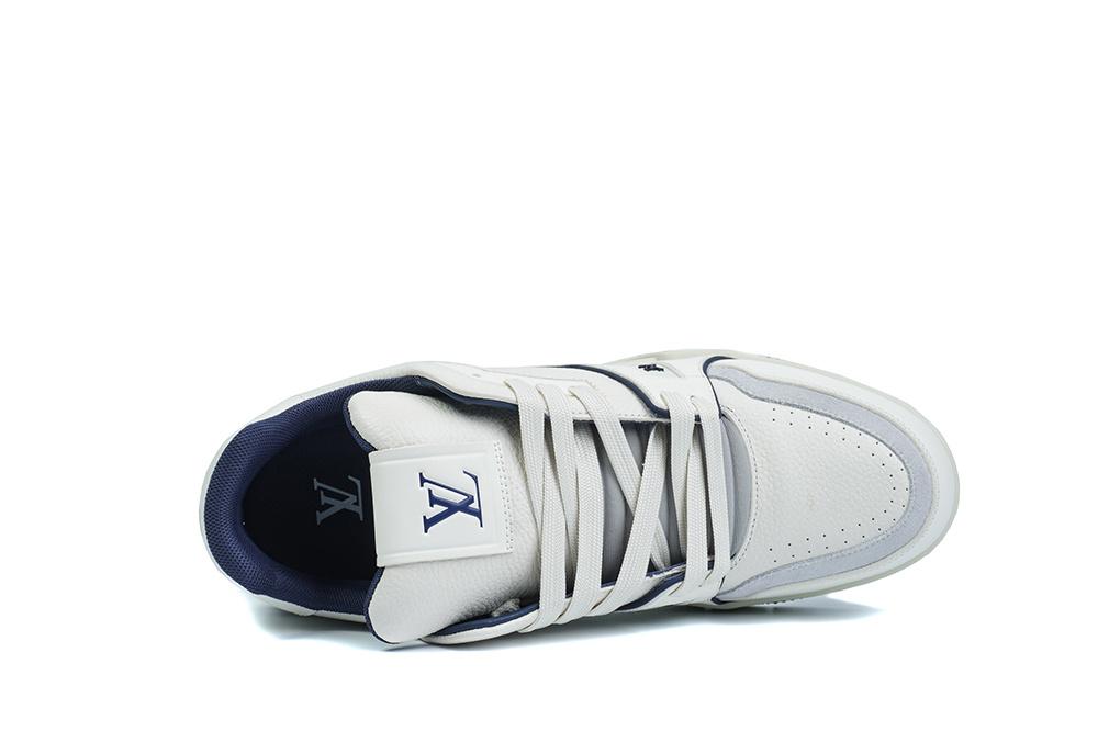 PK god Louis Vuitton LV Trainer #54 Signature Marine White retail materials ready to ship